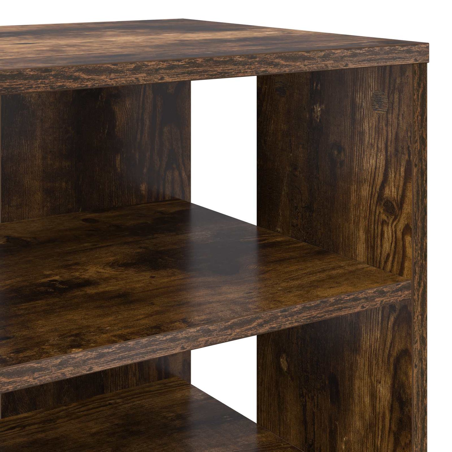 Shoe Cabinet with Shelf 2 pcs Smoked Oak Engineered Wood