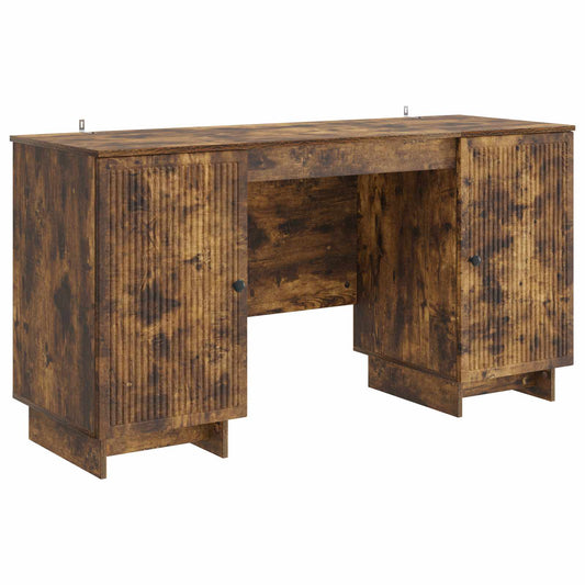 Desk Smoked Oak Engineered Wood 142.5 x 50 x 75 cm Desk Smoked Oak Engineered Wood 142.5 x 50 x 75 cm