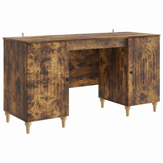 Desk Smoked Oak 142.5 x 50 x 75 cm Engineered Wood Desk Smoked Oak 142.5 x 50 x 75 cm Engineered Wood