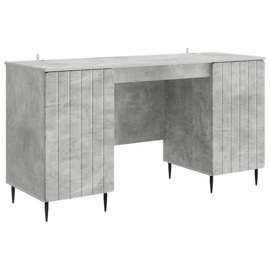 Desk with Door Concrete Grey 142.5 x 50 x 75 cm Engineered Wood Desk with Door Concrete Grey 142.5 x 50 x 75 cm Engineered Wood