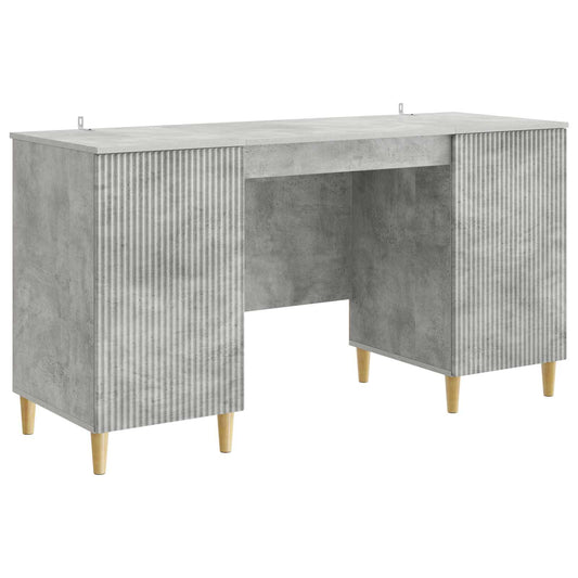 Desk with Door Concrete Grey 142.5 x 50 x 75 cm Engineered Wood Desk with Door Concrete Grey 142.5 x 50 x 75 cm Engineered Wood