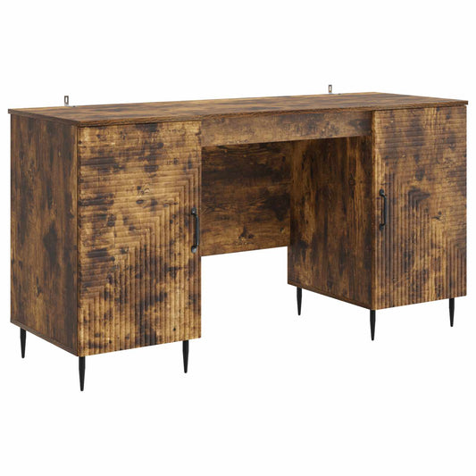 Desk Smoked Oak 142.5 x 50 x 75 cm Engineered Wood Desk Smoked Oak 142.5 x 50 x 75 cm Engineered Wood