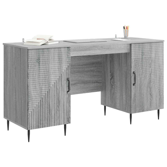 Desk with Shelf Grey Sonoma 142.5 x 50 x 75 cm Engineered Wood Desk with Shelf Grey Sonoma 142.5 x 50 x 75 cm Engineered Wood