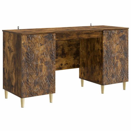 Desk Smoked Oak 142.5 x 50 x 75 cm Engineered Wood Desk Smoked Oak 142.5 x 50 x 75 cm Engineered Wood