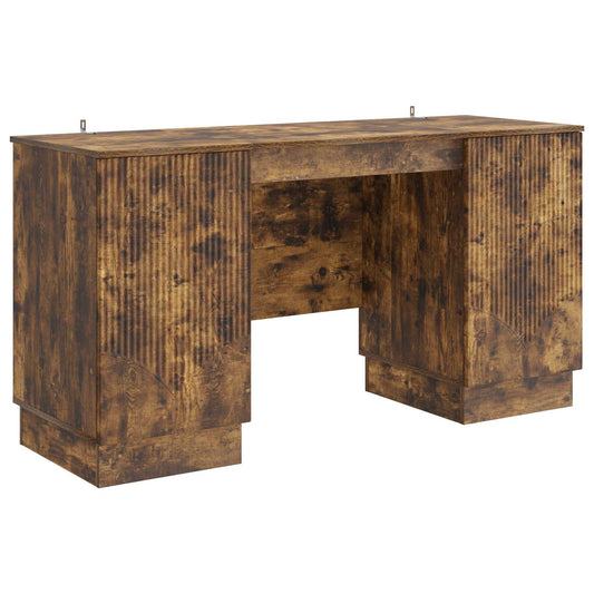 Desk Smoked Oak 142.5 x 50 x 75 cm Engineered Wood Desk Smoked Oak 142.5 x 50 x 75 cm Engineered Wood