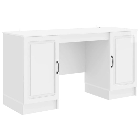 Desk High Gloss White 142.5 x 50 x 75 cm Engineered Wood Desk High Gloss White 142.5 x 50 x 75 cm Engineered Wood