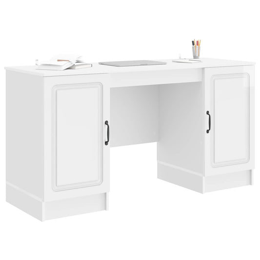 Desk High Gloss White 142.5 x 50 x 75 cm Engineered Wood Desk High Gloss White 142.5 x 50 x 75 cm Engineered Wood