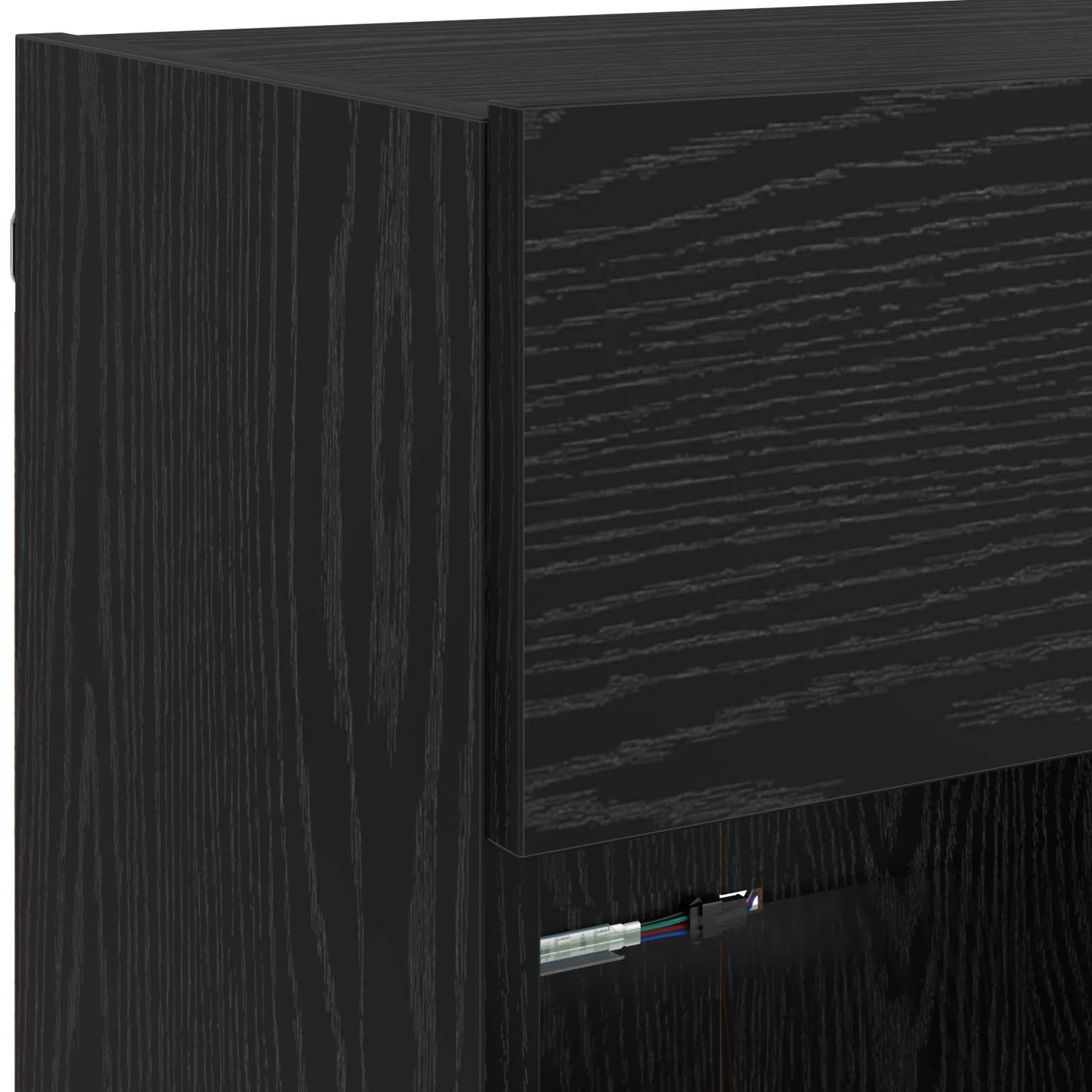 TV Wall Cabinet Black Oak 98.5 x 30 x 60.5 cm Engineered Wood