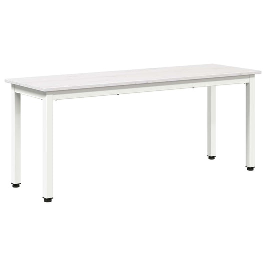 Bench White 110 x 35 x 45 cm Solid Pine Wood Bench White 110 x 35 x 45 cm Solid Pine Wood