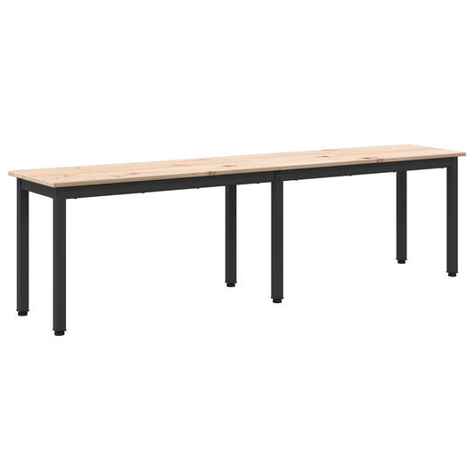 Bench Natural 160 x 35 x 45 cm Solid Pine Wood Bench Natural 160 x 35 x 45 cm Solid Pine Wood