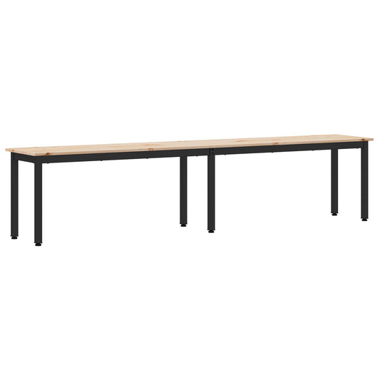 Bench Natural 200 x 35 x 45 cm Solid Pine Wood Bench Natural 200 x 35 x 45 cm Solid Pine Wood