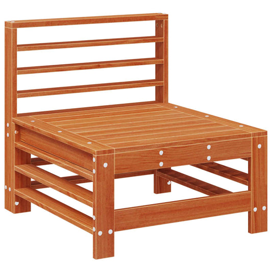 Garden Middle Sofa Solid Pine Wood Wax Brown Pine Garden Middle Sofa Solid Pine Wood Wax Brown Pine