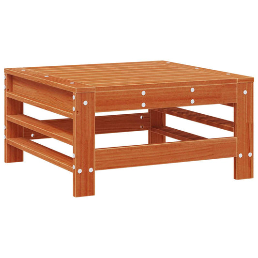 Garden Footrest Solid Pine Wood Wax Brown Pine Garden Footrest Solid Pine Wood Wax Brown Pine