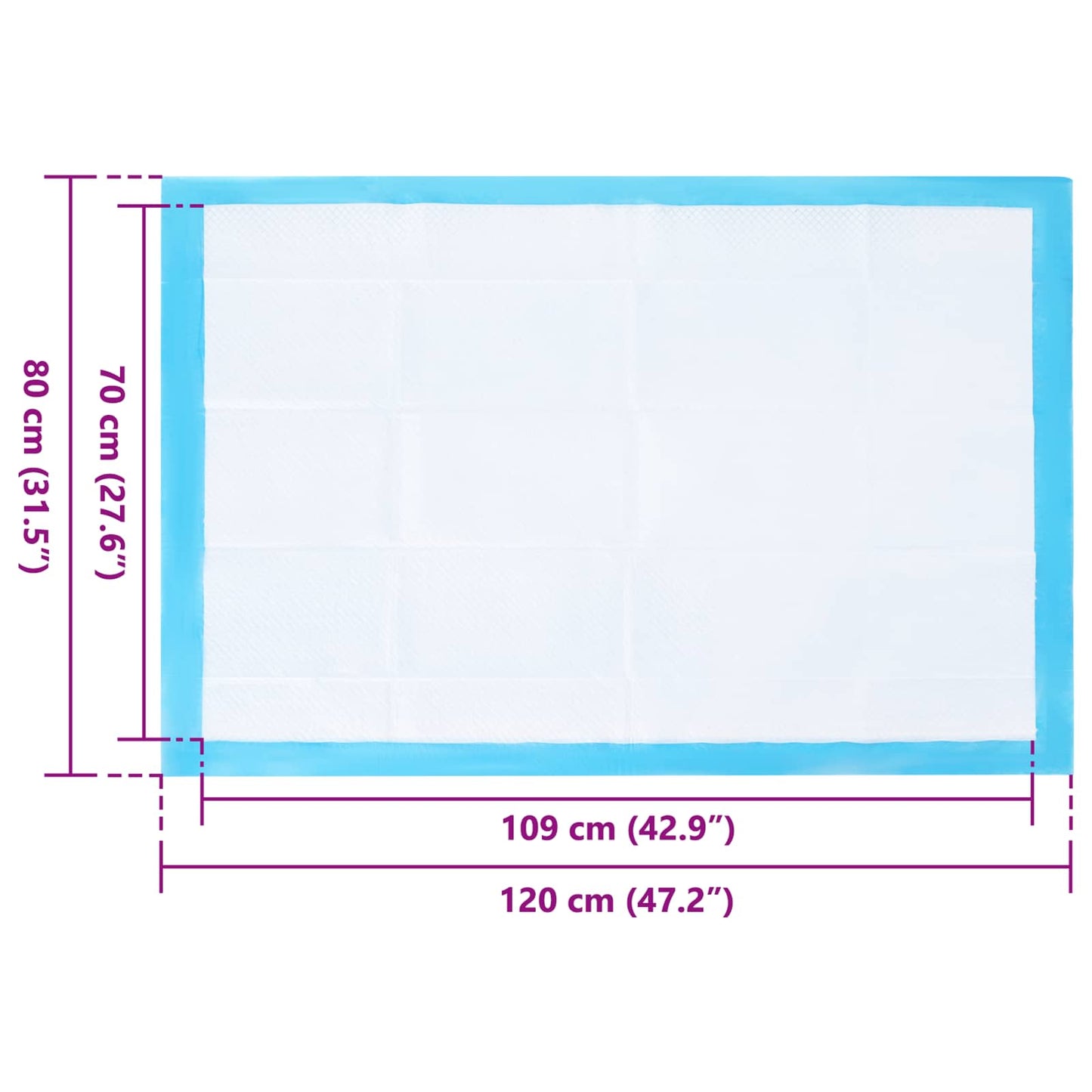 Non-woven Fabric Pet Training Pad 200 pcs 120 x 80 cm