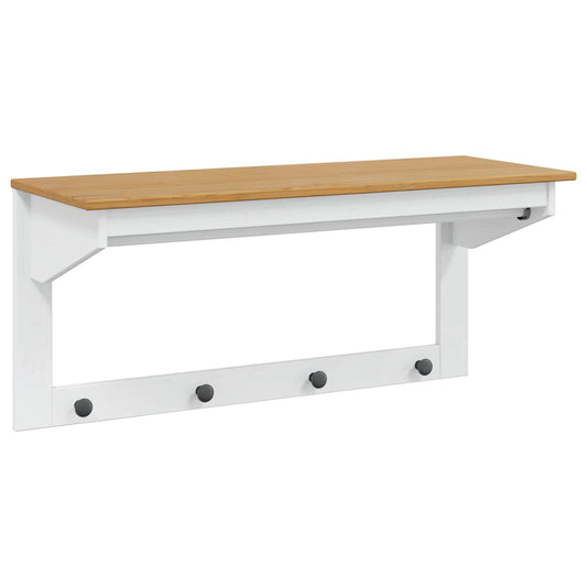 Coat Rack HILL White and Honey Brown 90 x 35 x 41.5 cm Coat Rack HILL White and Honey Brown 90 x 35 x 41.5 cm