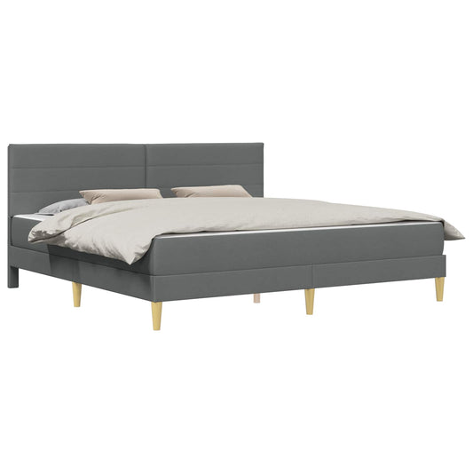 Bed Frame with Mattress Dark Grey 180 x 200 cm Fabric Bed Frame with Mattress Dark Grey 180 x 200 cm Fabric