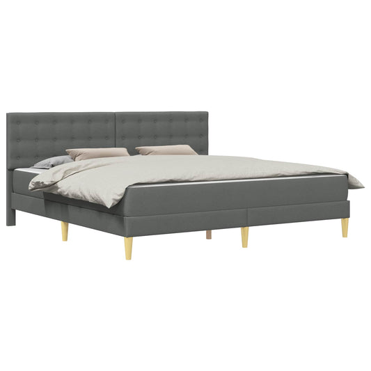 Bed Frame with Mattress Dark Grey Fabric Bed Frame with Mattress Dark Grey Fabric