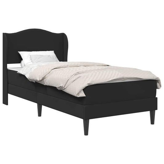 Bed Frame with Headboard Black 90 x 190 cm Faux Leather Bed Frame with Headboard Black 90 x 190 cm Faux Leather