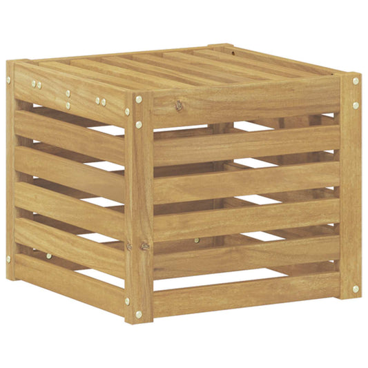 Outdoor Sofa Set White 35 x 38 x 37 cm Solid Acacia Wood Outdoor Sofa Set White 35 x 38 x 37 cm Solid Acacia Wood