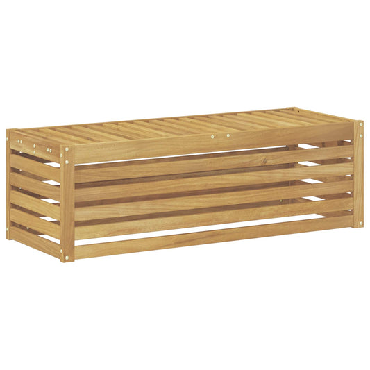 Outdoor Stool Bench White 115 x 43 x 37 cm Solid Acacia Wood Outdoor Stool Bench White 115 x 43 x 37 cm Solid Acacia Wood