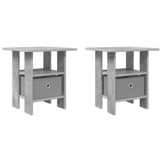 Bedside Table with Drawer 2 pcs Concrete Grey 41 x 40 x 45 cm Bedside Table with Drawer 2 pcs Concrete Grey 41 x 40 x 45 cm
