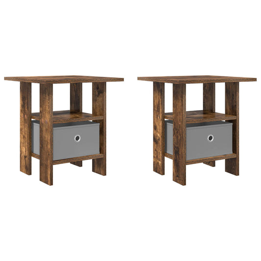 Bedside Table 2 pcs Smoked Oak 41 x 40 x 45 cm Engineered Wood Bedside Table 2 pcs Smoked Oak 41 x 40 x 45 cm Engineered Wood