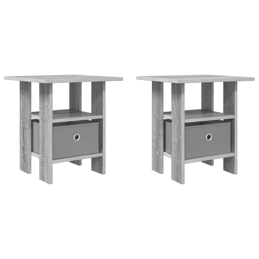 Bedside Table 2 pcs Grey Sonoma 41 x 40 x 45 cm Engineered Wood Bedside Table 2 pcs Grey Sonoma 41 x 40 x 45 cm Engineered Wood