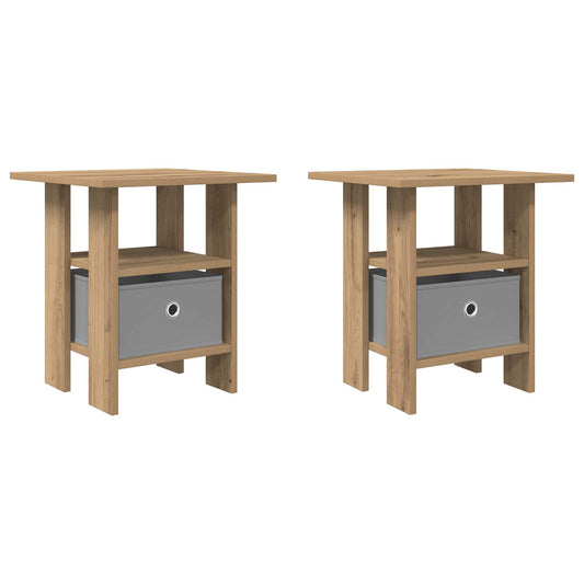 Bedside Table 2 pcs Artisan Oak 41 x 40 x 45 cm Engineered Wood Bedside Table 2 pcs Artisan Oak 41 x 40 x 45 cm Engineered Wood
