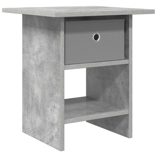 Bedside Table Concrete Grey 41 x 40 x 45 cm Engineered Wood Bedside Table Concrete Grey 41 x 40 x 45 cm Engineered Wood