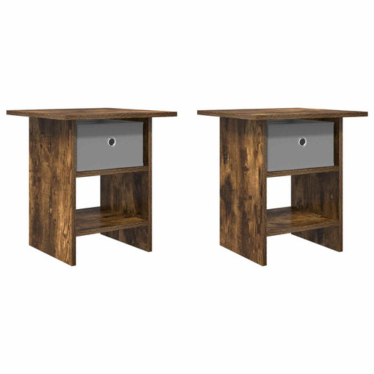 Bedside Table 2 pcs Smoked Oak 41 x 40 x 45 cm Engineered Wood Bedside Table 2 pcs Smoked Oak 41 x 40 x 45 cm Engineered Wood