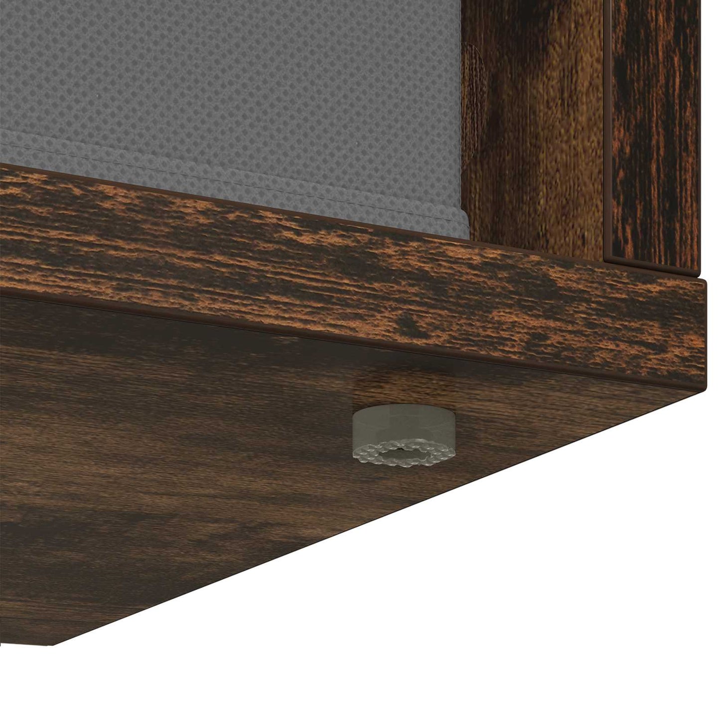 Lowboard with Drawer Smoked Oak 87 x 27.5 x 43 cm