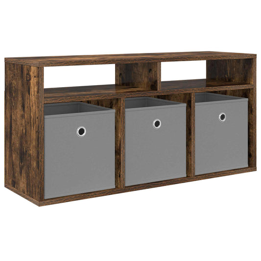 Lowboard with Drawer Smoked Oak 87 x 27.5 x 43 cm Lowboard with Drawer Smoked Oak 87 x 27.5 x 43 cm
