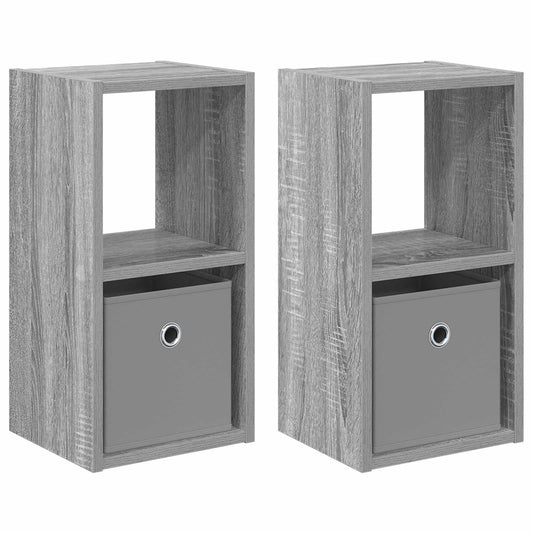 Bedside Table with Drawer 2 pcs Grey Sonoma 25.5 x 22 x 49.5 cm Bedside Table with Drawer 2 pcs Grey Sonoma 25.5 x 22 x 49.5 cm