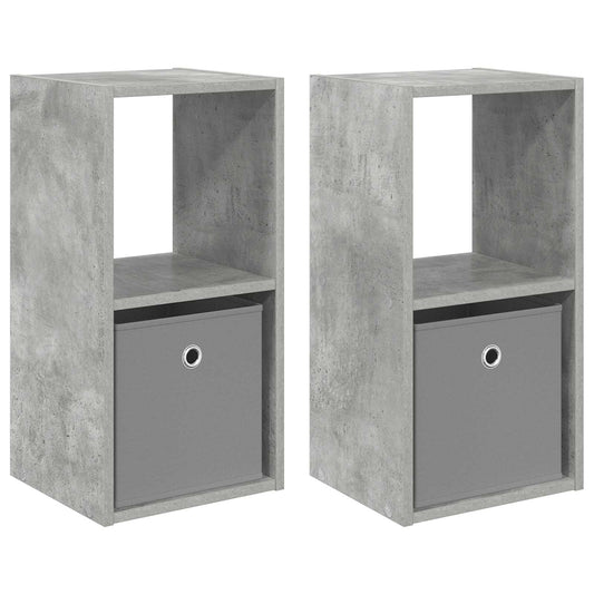 Bedside Table 2 pcs Concrete Grey 30.5 x 27 x 59.5 cm Bedside Table 2 pcs Concrete Grey 30.5 x 27 x 59.5 cm