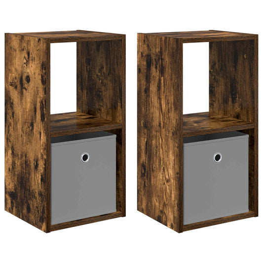 Bedside Table with Drawer 2 pcs Smoked Oak 30.5 x 27 x 59.5 cm Bedside Table with Drawer 2 pcs Smoked Oak 30.5 x 27 x 59.5 cm