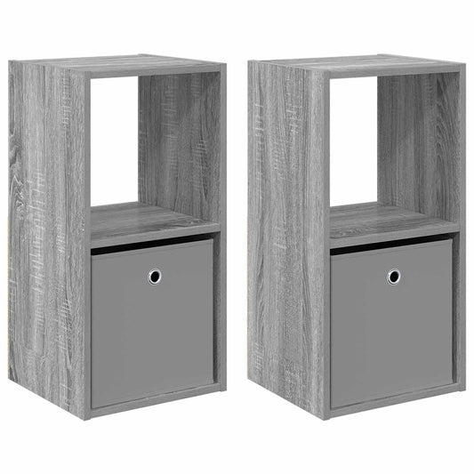 Bedside Table 2 pcs Grey Sonoma 35 x 32 x 68.5 cm Bedside Table 2 pcs Grey Sonoma 35 x 32 x 68.5 cm