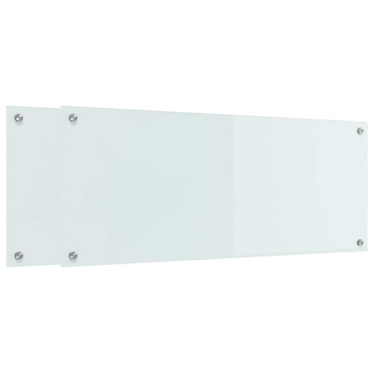Kitchen Backsplash 2 pcs White 100 x 40 cm Tempered Glass Kitchen Backsplash 2 pcs White 100 x 40 cm Tempered Glass