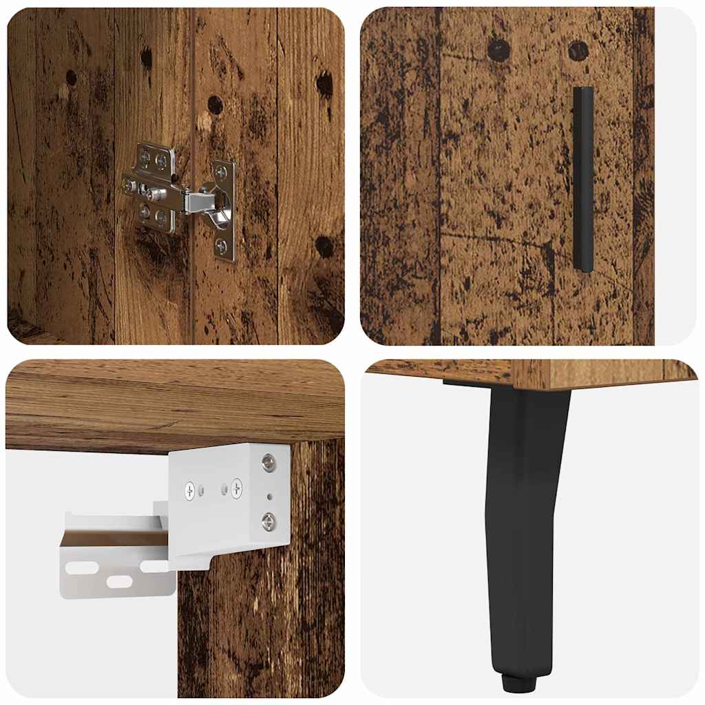 Highboard 2 pcs Old Wood Engineered Wood