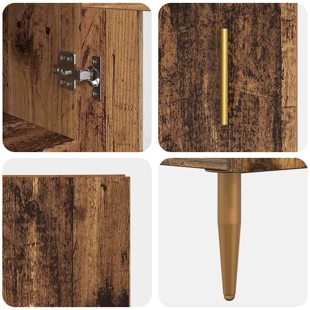 Highboard 2 pcs Old Wood Engineered Wood