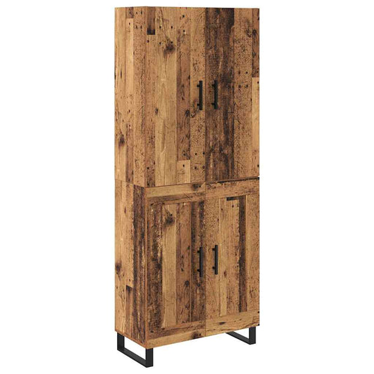 Highboard 2 pcs Old Wood 69.5 x 34 x 180 cm Highboard 2 pcs Old Wood 69.5 x 34 x 180 cm