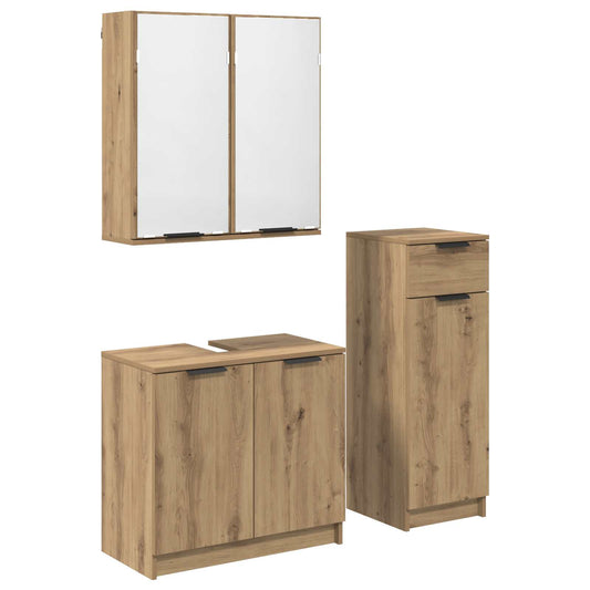 Bathroom Furniture Set 3 pcs Artisan Oak Engineered Wood Bathroom Furniture Set 3 pcs Artisan Oak Engineered Wood