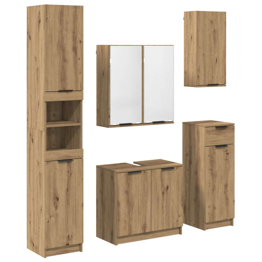 Bathroom Furniture Set 5 pcs Artisan Oak Engineered Wood Bathroom Furniture Set 5 pcs Artisan Oak Engineered Wood