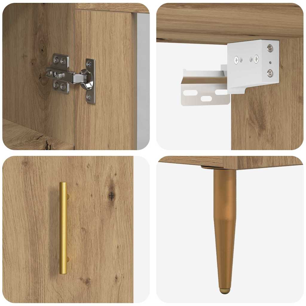 Highboard 2 pcs Artisan Oak Engineered Wood