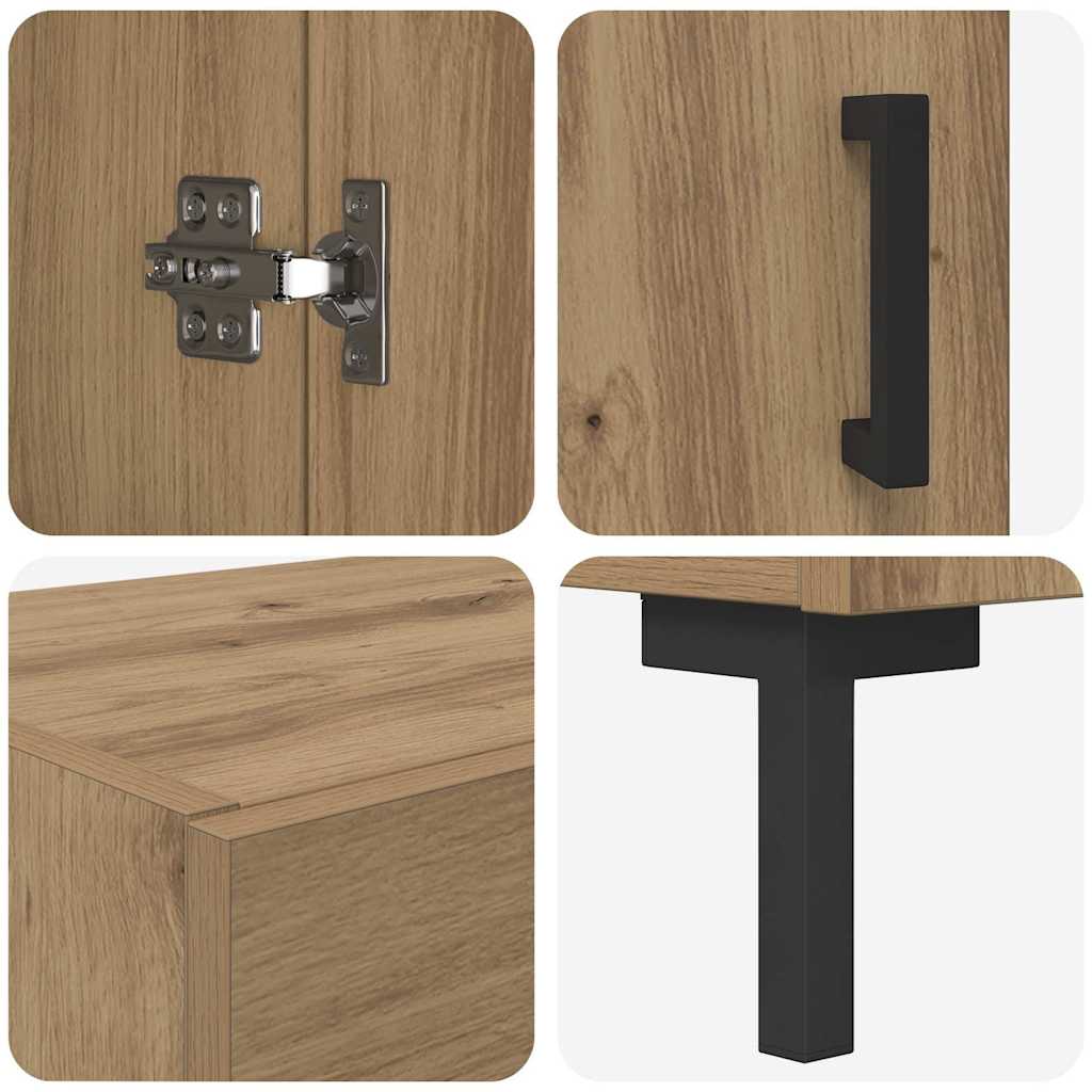 Highboard 2 pcs Artisan Oak 69.5 x 34 x 180 cm Engineered Wood