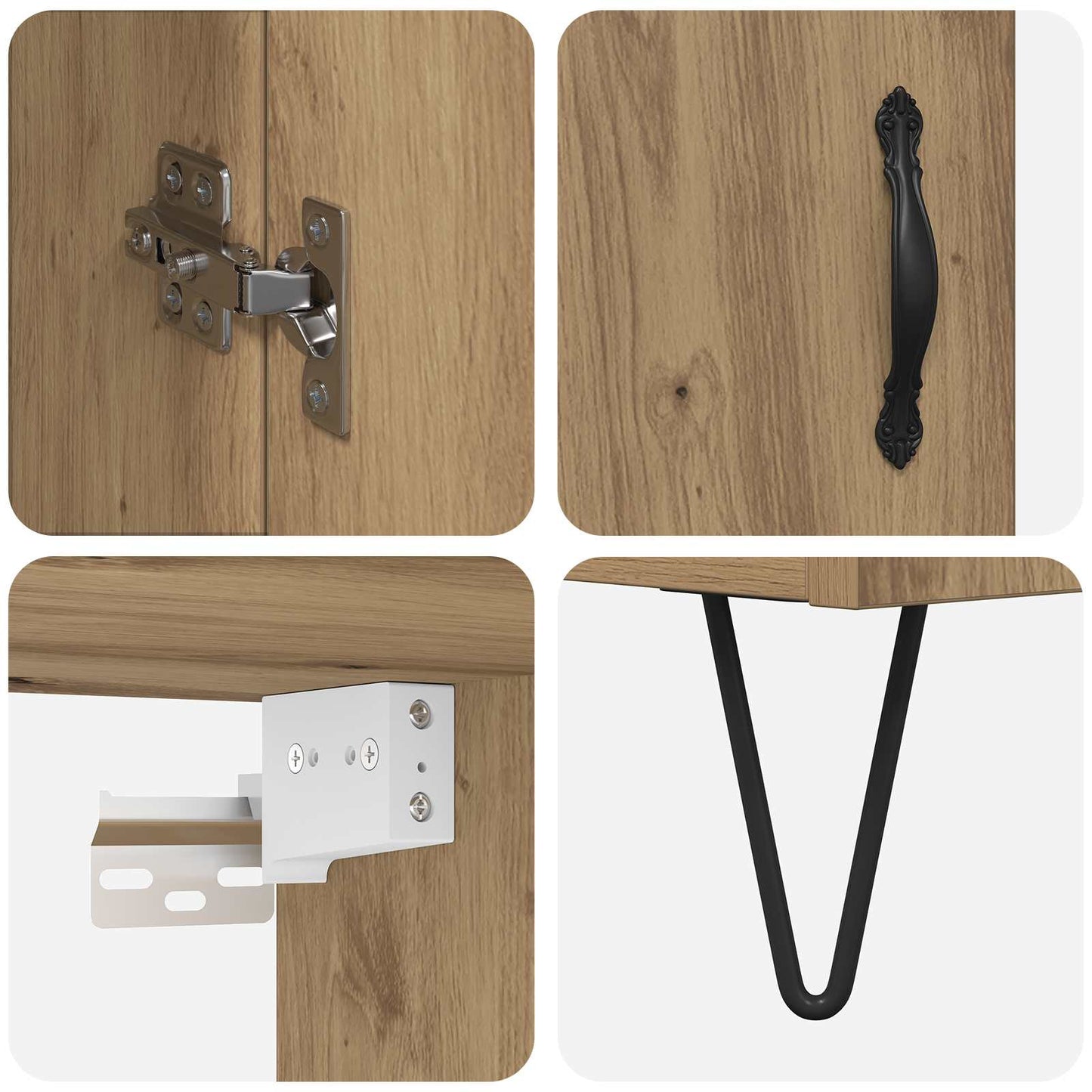 Highboard Artisan Oak 69.5 x 34 x 180 cm Engineered Wood