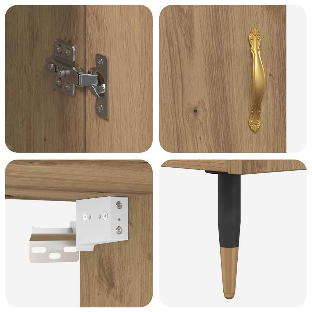 Highboard 2 pcs Artisan Oak Engineered Wood