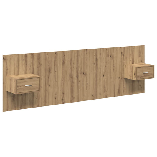 Headboard With Cabinet 3 pcs Artisan Oak Engineered Wood Headboard With Cabinet 3 pcs Artisan Oak Engineered Wood