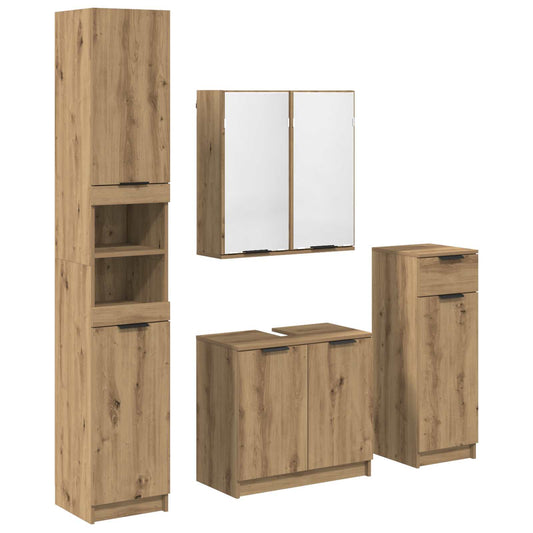 Bathroom Furniture Set 4 pcs Artisan Oak Engineered Wood Bathroom Furniture Set 4 pcs Artisan Oak Engineered Wood