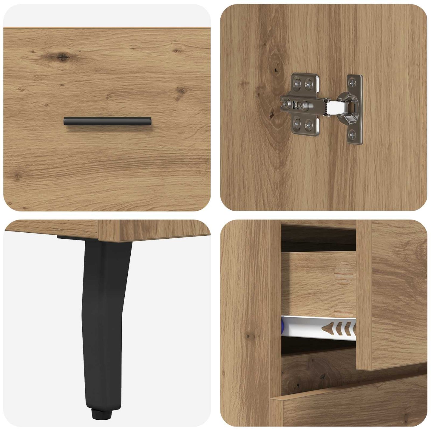 Highboard with Drawer Artisan Oak 69.5 x 34 x 180 cm