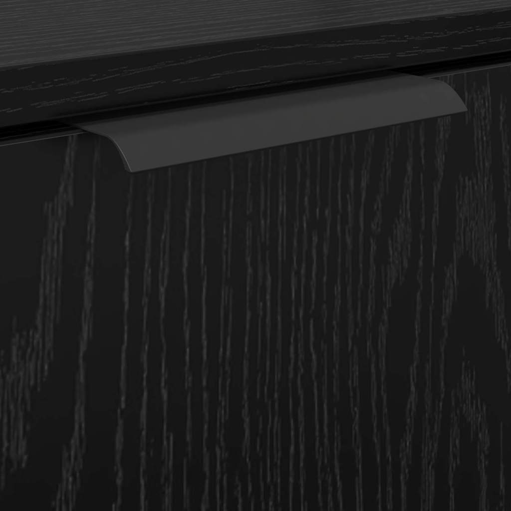 Bathroom Cabinet Set 3 pcs Black Oak Engineered Wood